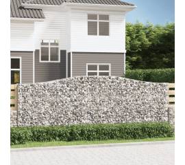 Coșuri gabion arcuite 2 buc, 400x30x140/160 cm, fier galvanizat