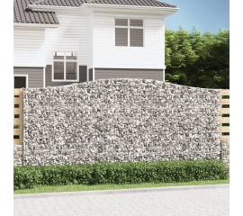 Coșuri gabion arcuite 2 buc, 400x50x180/200 cm, fier galvanizat