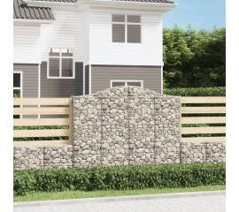 Coșuri gabion arcuite 3 buc, 200x30x160/180 cm, fier galvanizat