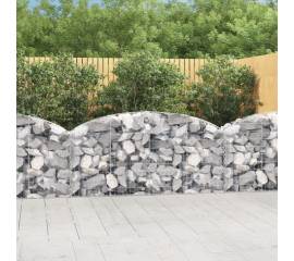 Coș gabion arcuit 200x30x80/100 cm fier galvanizat