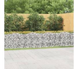 Strat înălțat cu gabion arcuit, 600x50x100 cm, fier galvanizat