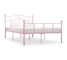 Cadru de pat, roz, 120 x 200 cm, metal