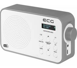 Radio portabil ecg rd 110 dab cu tuner dab+ si fm, alb, 1,2 w, memorie 30 de