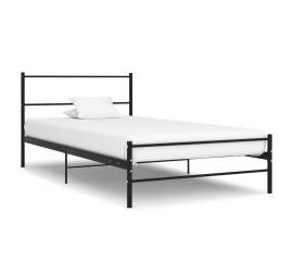 Cadru de pat, negru, 100 x 200 cm, metal