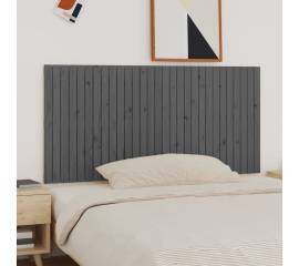 Tăblie de pat pentru perete, gri, 185x3x90 cm, lemn masiv pin