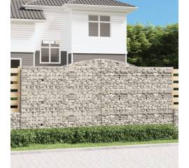 Coșuri gabion arcuite 8 buc, 400x50x180/200 cm, fier galvanizat