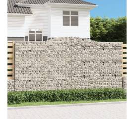 Coșuri gabion arcuite, 3 buc 400x50x200/220 cm, fier galvanizat