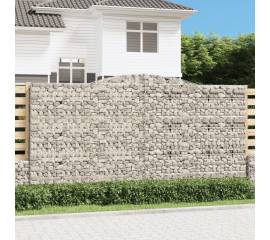 Coșuri gabion arcuite, 6 buc 400x50x200/220 cm, fier galvanizat