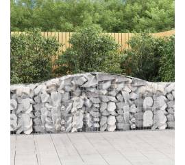 Coșuri gabion arcuite 2 buc, 400x50x80/100 cm, fier galvanizat