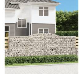 Coșuri gabion arcuite 6 buc, 400x50x140/160 cm, fier galvanizat