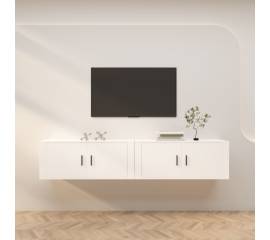 Dulapuri tv montate pe perete, 2 buc., alb, 100x34,5x40 cm