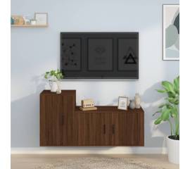 Set dulapuri tv, 2 piese, stejar maro, lemn prelucrat
