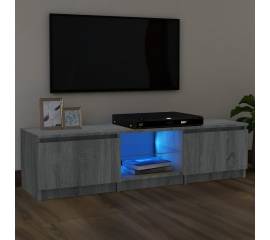 Comodă tv cu lumini led, gri sonoma, 140x40x35,5 cm