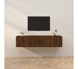Dulapuri tv de perete, 3 buc., stejar maro, 57x34,5x40 cm