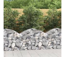 Coș gabion arcuit, 100x30x60/80 cm, fier galvanizat