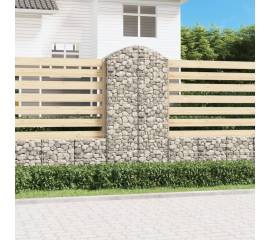 Coș gabion arcuit, 100x50x200/220 cm, fier galvanizat