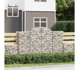 Coșuri gabion arcuite 5 buc, 200x30x120/140 cm, fier galvanizat