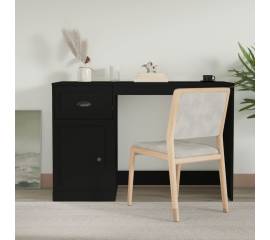 Birou cu sertar, negru, 115x50x75 cm, lemn prelucrat
