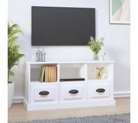 Comodă tv, alb, 100x35x50 cm, lemn prelucrat