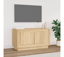 Dulap tv, stejar sonoma, 80x35x45 cm, lemn prelucrat