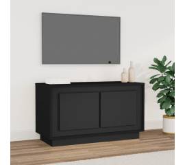 Comodă tv, negru, 80x35x45 cm, lemn prelucrat