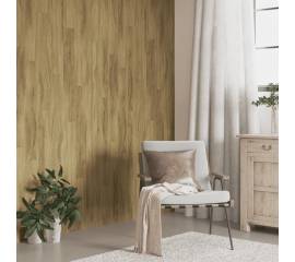 Panouri de perete aspect lemn, maro, 4,12 m², pvc