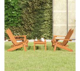 Set mobilier de grădină adirondack, 3 piese, lemn masiv acacia