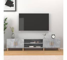 Comodă tv, gri beton, 180x31,5x40 cm, lemn prelucrat