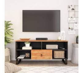 Dulap tv, 100x33x46 cm, lemn masiv de acacia&lemn prelucrat