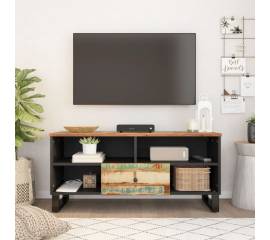 Dulap tv, 100x33x46 cm, lemn masiv reciclat&lemn prelucrat