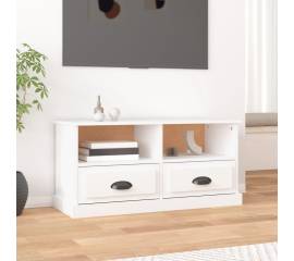 Comodă tv, alb, 93x35,5x45 cm, lemn prelucrat