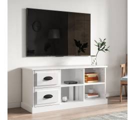Comodă tv, alb extralucios, 102x35,5x47,5 cm, lemn prelucrat