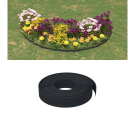 Borduri de grădină, 3 buc, negru, 10 m 10 cm, polietilenă