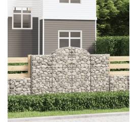 Coșuri gabion arcuite 11 buc, 200x50x120/140 cm,fier galvanizat