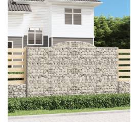 Coșuri gabion arcuite 2 buc, 300x50x180/200 cm, fier galvanizat