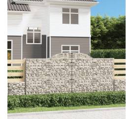 Coșuri gabion arcuite 8 buc, 300x50x140/160 cm, fier galvanizat