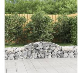 Coșuri gabion arcuite, 8 buc., 300x50x40/60 cm, fier galvanizat