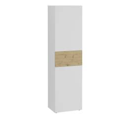 Fmd dulap cu 2 uși, 54,5x41,7x199,1 cm, alb și stejar artisan