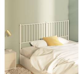 Tăblie de pat metalică, alb, 156x3x90 cm