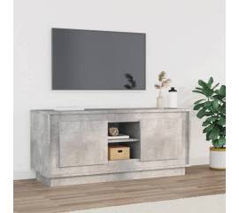 Comodă tv, gri beton, 102x35x45 cm, lemn prelucrat