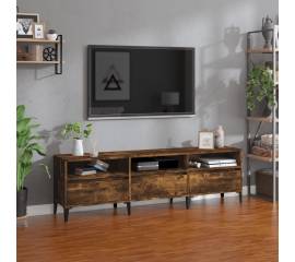 Comodă tv, stejar fumuriu, 150x30x44,5 cm, lemn prelucrat