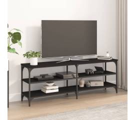 Comodă tv, negru, 140x30x50 cm, lemn prelucrat