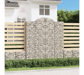 Coșuri gabion arcuite, 9 buc, 200x50x220/240cm, fier galvanizat