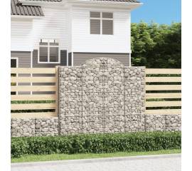 Coșuri gabion arcuite 10 buc, 200x50x180/200cm, fier galvanizat