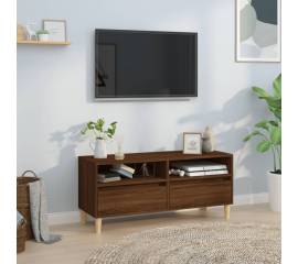 Comodă tv, stejar maro, 100x34,5x44,5 cm, lemn prelucrat