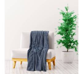 Pătură, gri suprem, 150x200 cm, poliester