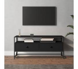 Dulap tv, negru, 100x35x45 cm, lemn prelucrat