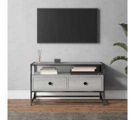 Comodă tv, gri sonoma, 80x35x45 cm, lemn prelucrat