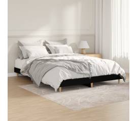 Cadru de pat, negru, 140x190 cm, lemn prelucrat