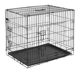 @pet cușcă transport câini, negru, 77,5x48,5x55,5 cm, metal, 15002